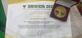Награды Дербент Вино на конкурсе «Золотая Осень-2022»